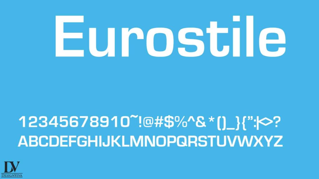 Eurostile font