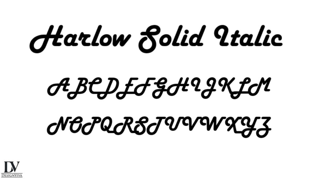 Harlow Solid Italic Design