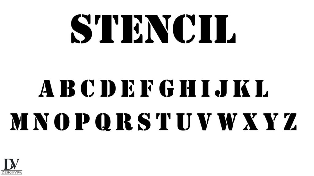  Stencil Font