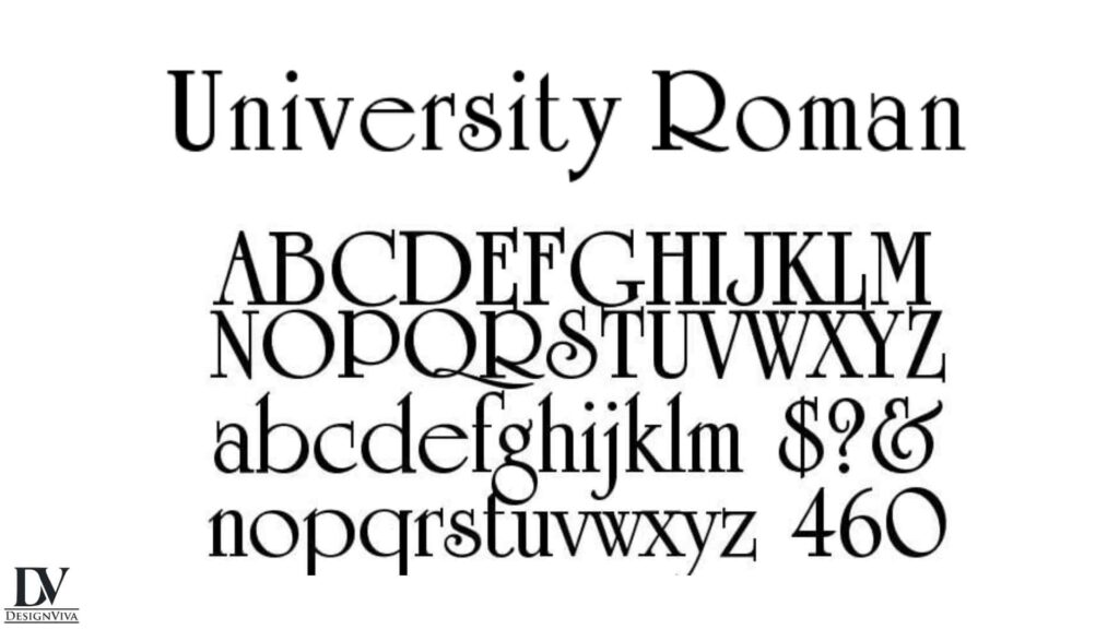 University Roman Font