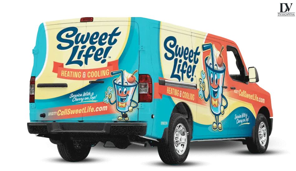 Sweet Life Van Wrap Design