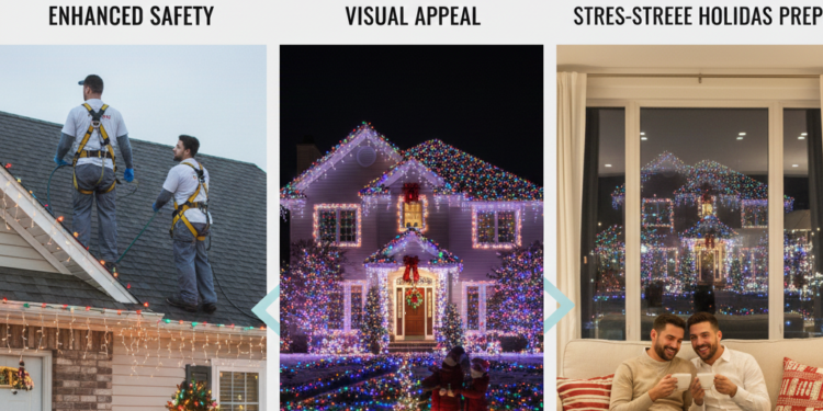 How Christmas Light Hanging Services Improve Seasonal Safety, Visual Appeal, and Stress-Free Holiday Preparation
